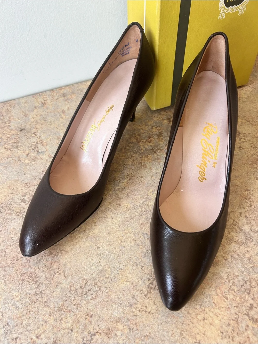 Vintage Johansen Deep Brown Leather Heels Customized for Ray Ehinger size 9N